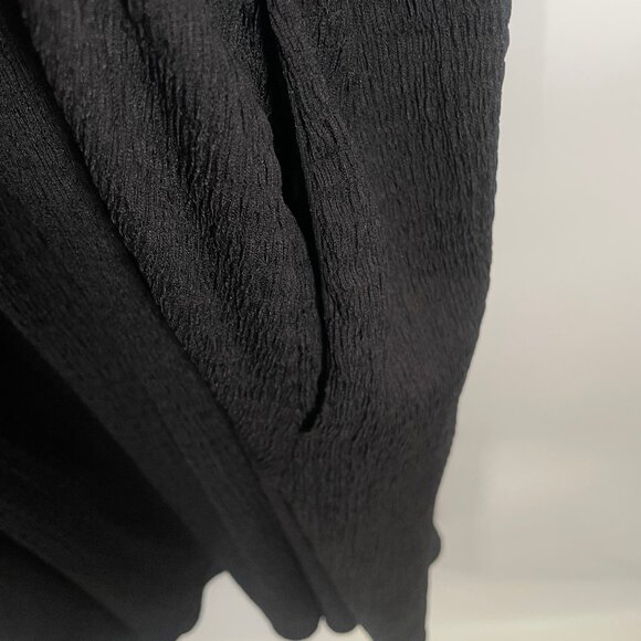 Ava & Viv Dress Black Womens 1X Pockets Stretch Polyester Spandex Short Sleeve - Picture 4 of 7